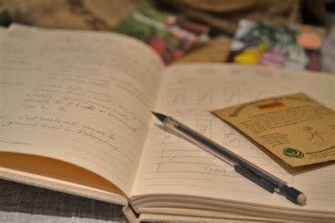 an opened book with a pen on top