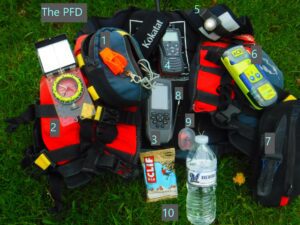 The PFD with safety items