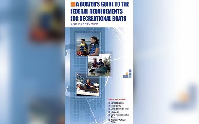 Cover of a boater's guide to federal recreational boat requirements.
