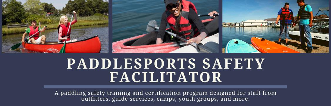Paddlesports_Safety_Facilita A kayaking instructor guiding a participant on the water.